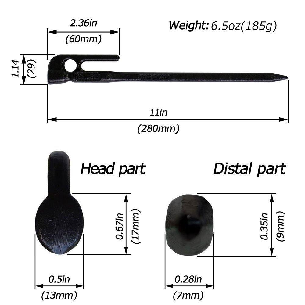ELLISSE Кованый колышек Elisse Stake 28 см с красным порошковым покрытием, набор из 8 шт. MK-280RD СДЕЛАНО В ЯПОНИИ