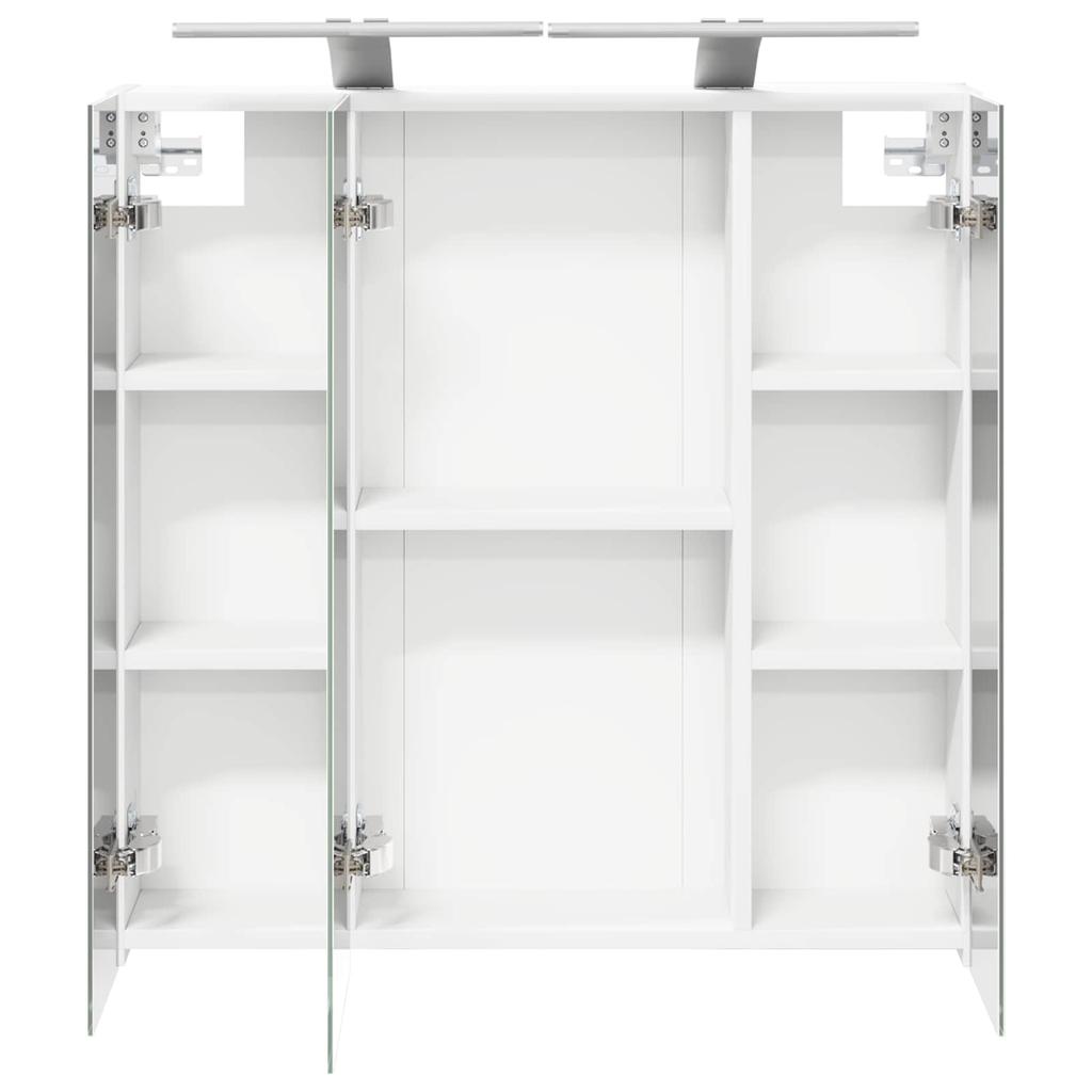 Bathroom Mirror Cabinet White 70 x 14.5 x 70 cm Engineered Wood