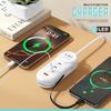 4-в-1 Зарядная станция Удлинитель USB C Быстрая зарядка Зарядное устройство для телефона Розетка для IPhone Samsung Xiaomi Huawei EU/US/UK Вилка Настенный адаптер