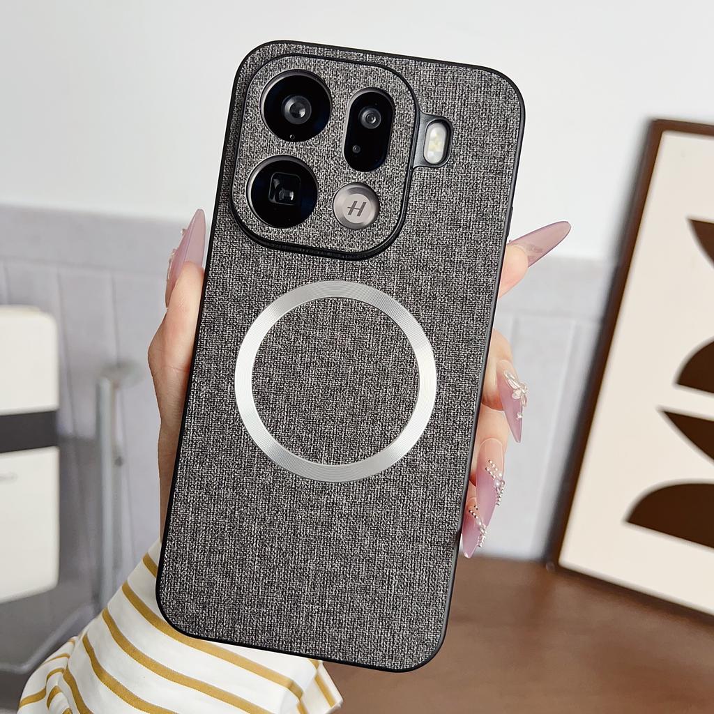 Для Oppo Find X9 X8 Pro для Magsafe Магнитный Чехол для Беспроводной Зарядки Чехол для Find X8 Ultra Find X9Pro Кожаная Защитная Крышка