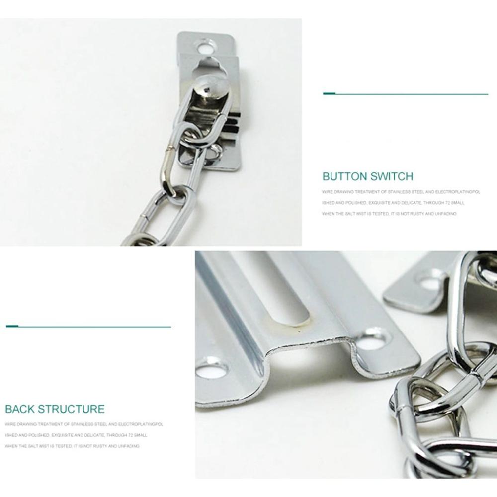 with Screws Decorative Chain Bolt Door Chain Sliding Door Lock Door Safety Guard Door Hardware