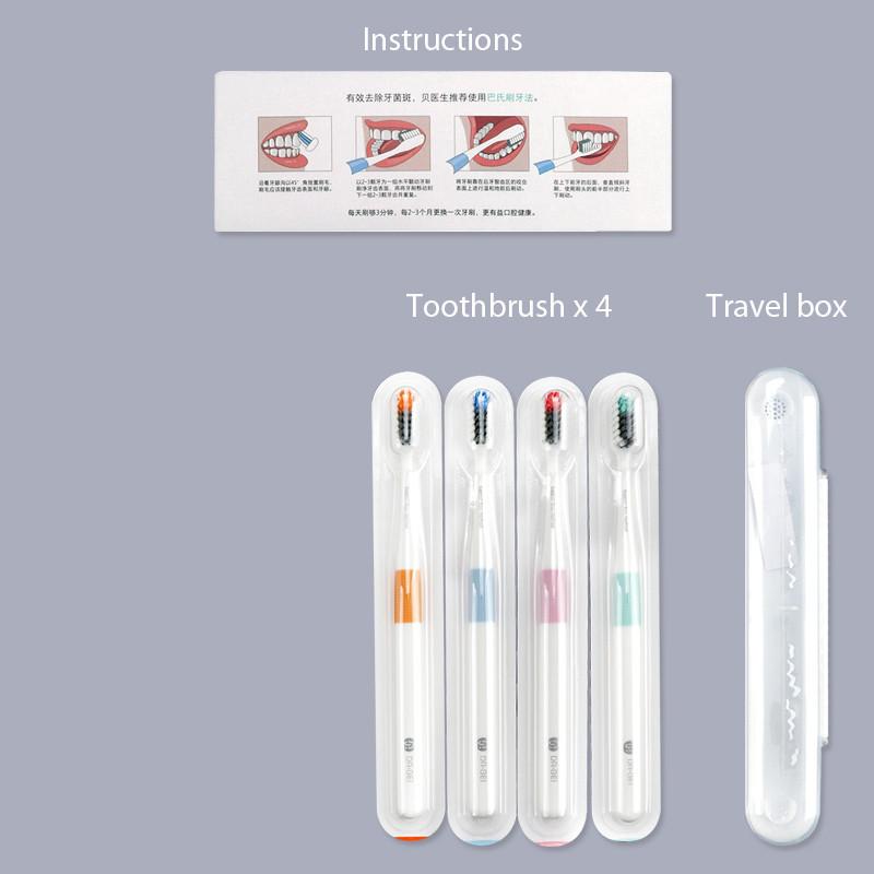 Xiaomi DoctorB Toothbrush Bass Method Sandwish-bedded Better Brush Wire 4Colors Deep Cleaning Toothbrush