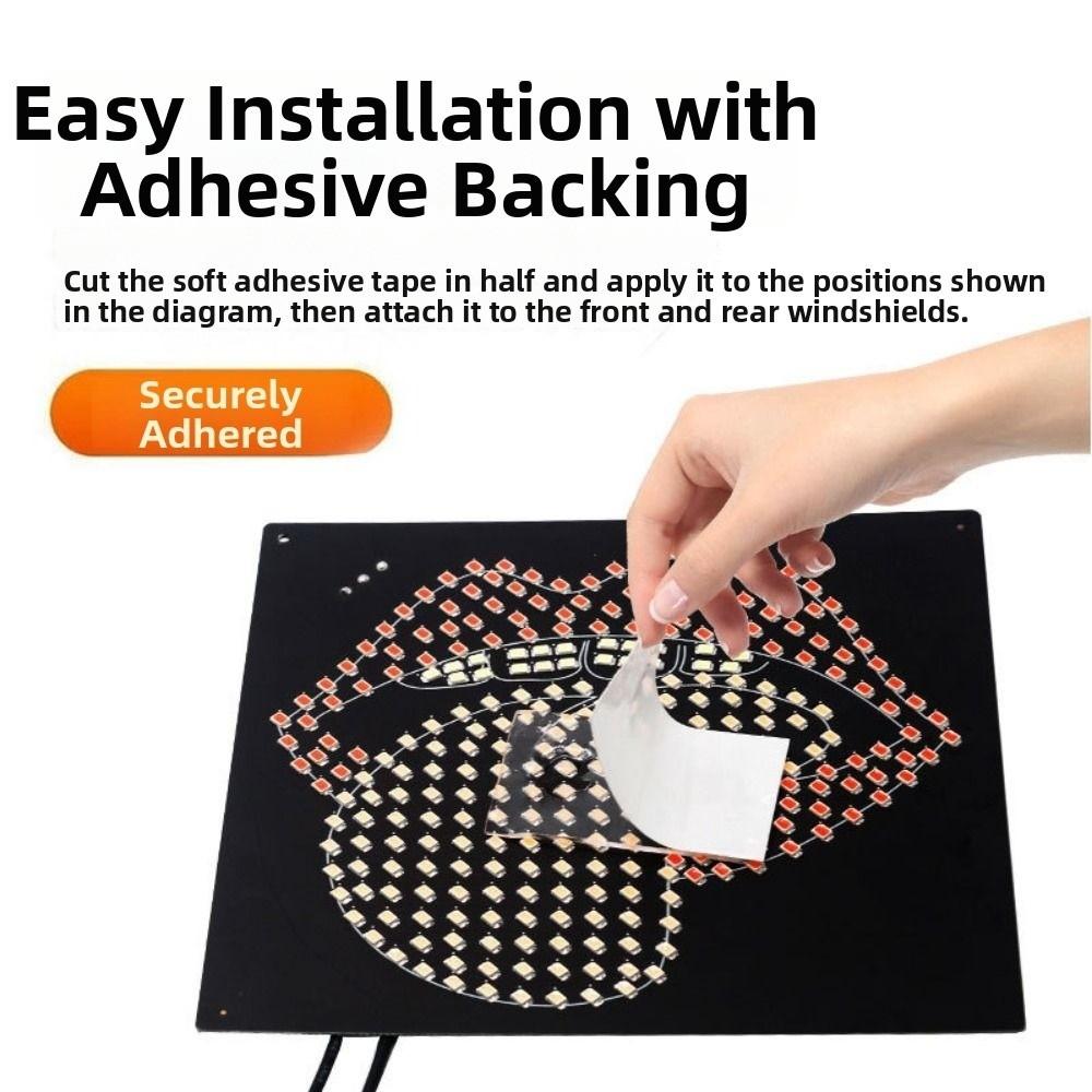 Creative Car LED Decorative Lights Self-adhesive Car Window Ambient Light Car Supplies