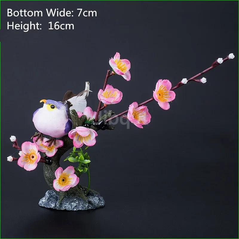 restaurant plate tray dish decorate Plum Peach blossom flower tree seafood sushi decoration ornamental artificial chef tools