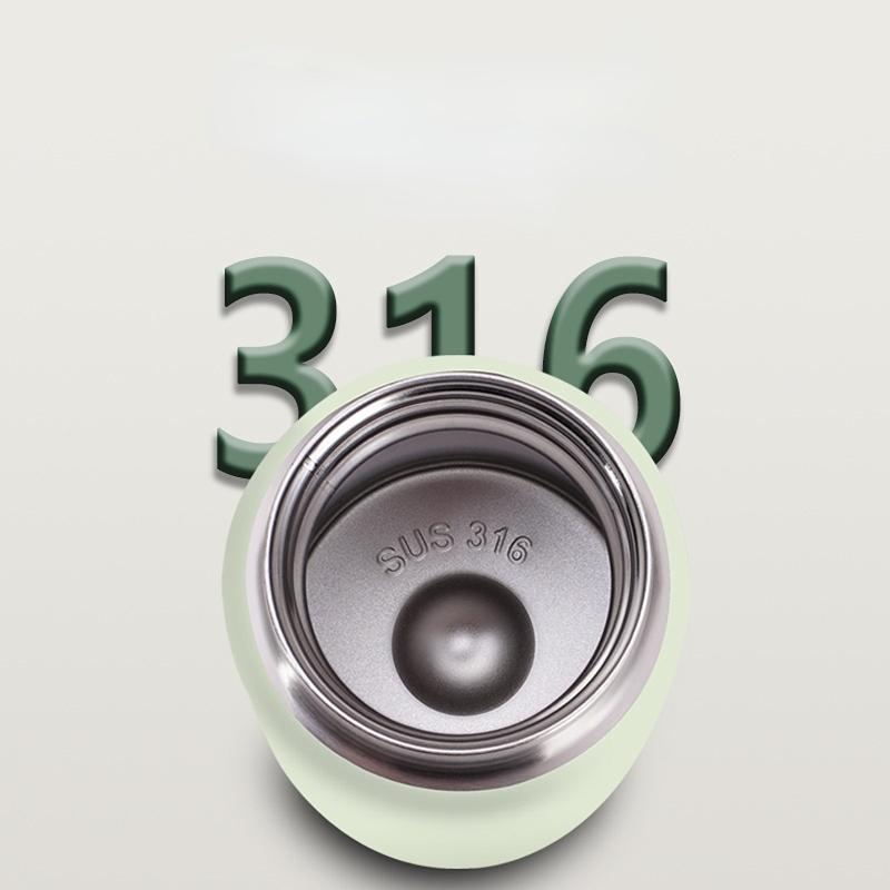 Портативная чашка для воды, термос, 300 мл, термосы, портативная термос-чашка из нержавеющей стали, бутылка для воды, кружка для чая, офисный термос