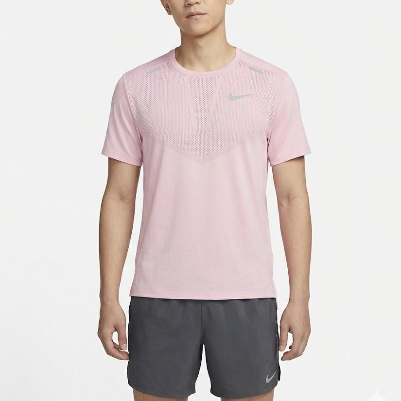 Nike Быстросохнущие футболки унисекс розовые с круглым вырезом CZ9185-664