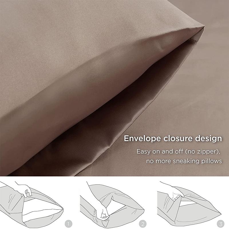 Набор из 2 атласных наволочек — воздушные шелковые наволочки для волос и кожи, 2 комплекта атласных наволочек с застежкой-конвертом