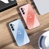 Градиентный чехол для телефона в форме сердца Для Samsung A73 72 71 A70 56 55 54 A53 52 51 A50 42 A35 A34 33 32 31 26 25 24 23 22 30 стеклянный чехол для телефона
