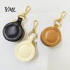 Small Storage for Earrings Portable Jewelry Box Keychain, PU Leather Travel Organizer Case, Soft Pouch Velvet Lining Secure Zipper Closure Rings