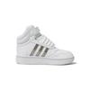 adidas Кроссовки Hoops MID 3.0 AC Искусственная кожа Устойчивые к истиранию Высокие Скейтбордические Кроссовки Белый Младенец и Малыш HP2660