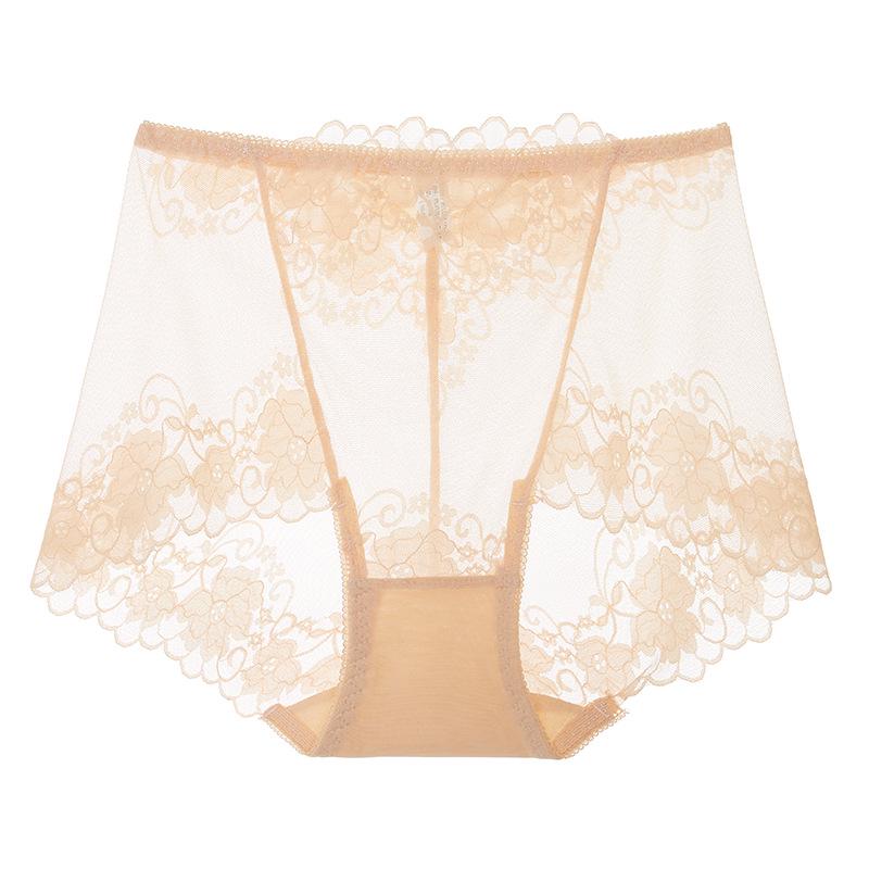 Women's Plus Size Lace Seamless High-Waist Briefs - Breathable & Comfortable