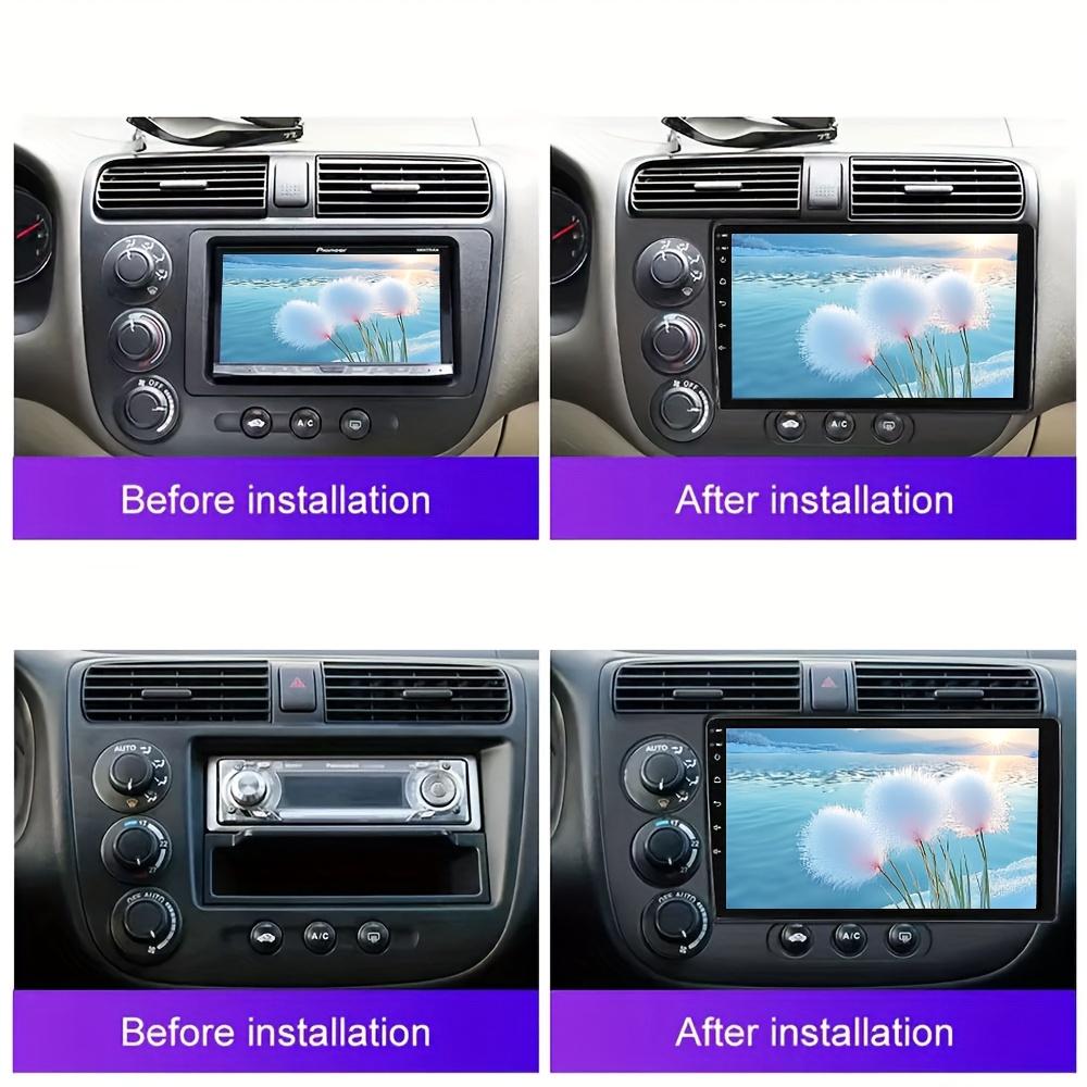 9 INCH Modified Panel for HONDA Civic 2001-2006 LHD MANUAL AC Dashboard Center Console Frame Panel Trim Cover