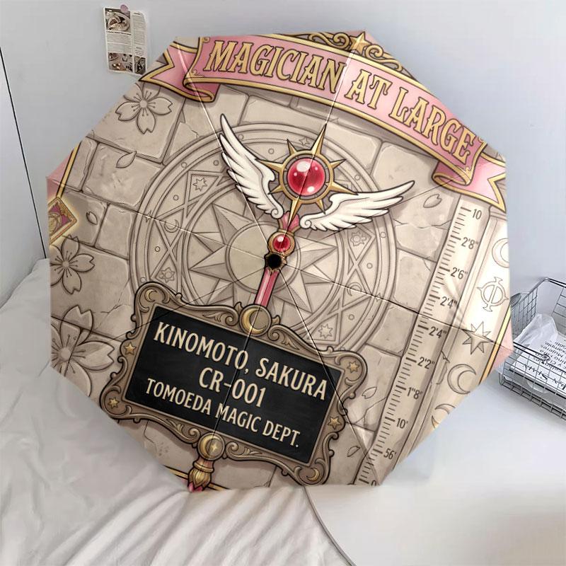 1 шт. Автоматический складной зонт - Рисунок Cardcaptor Sakura Портативный складной дизайн С 8 спицами Рождественские и Новогодние подарки