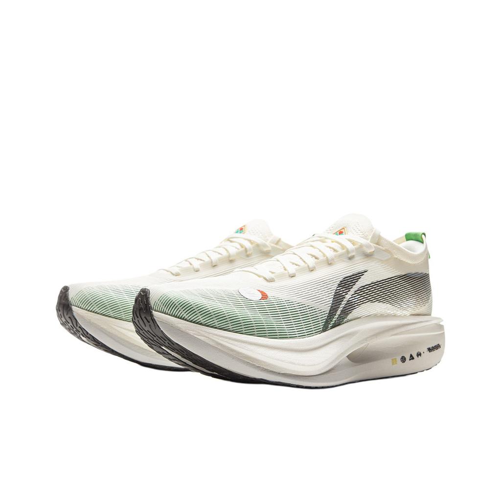 Li Ning Feidian 5 Elite Сверхлегкие Технологичные Кроссовки с Карбоновой Пластиной Унисекс Кроссовки для Бега Молочно-Белый ARMV003-4