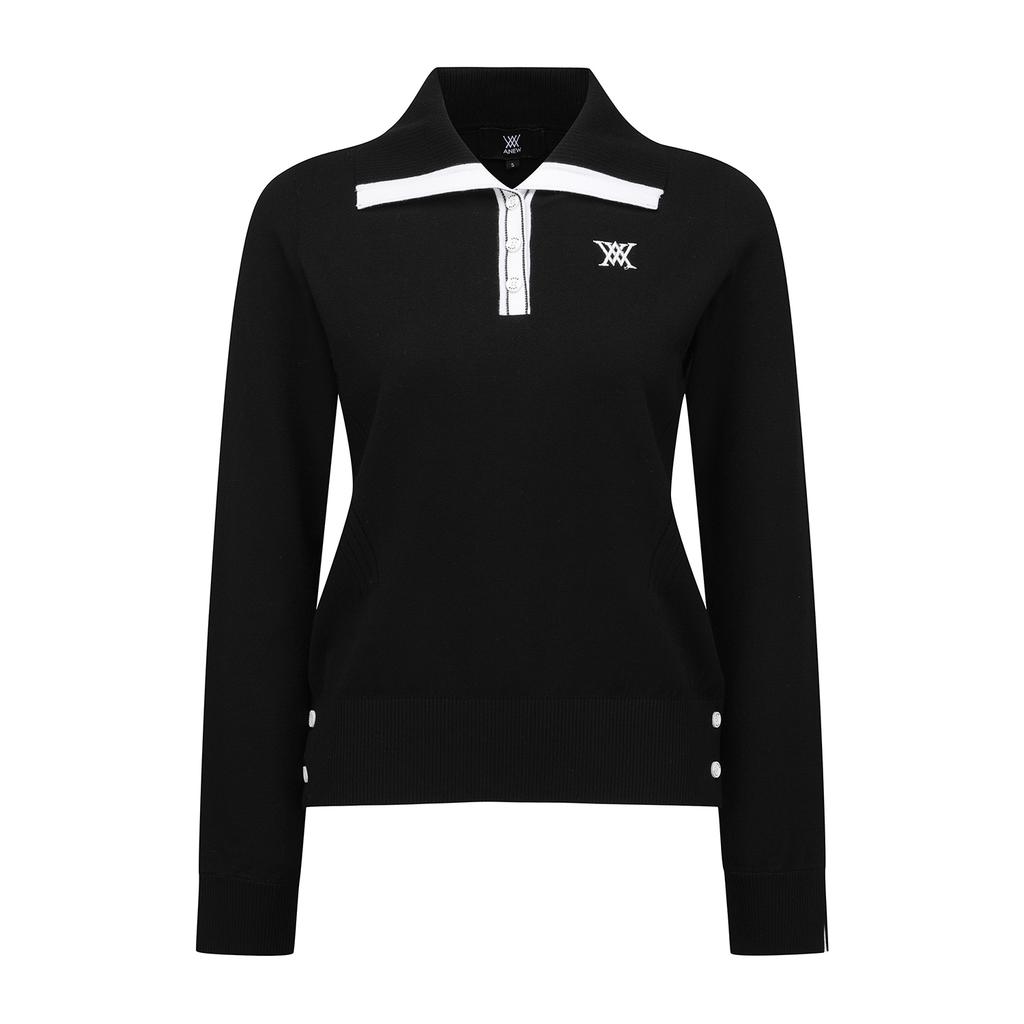 ANEW GOLF Women Sp Collar Point Sweater_Bk