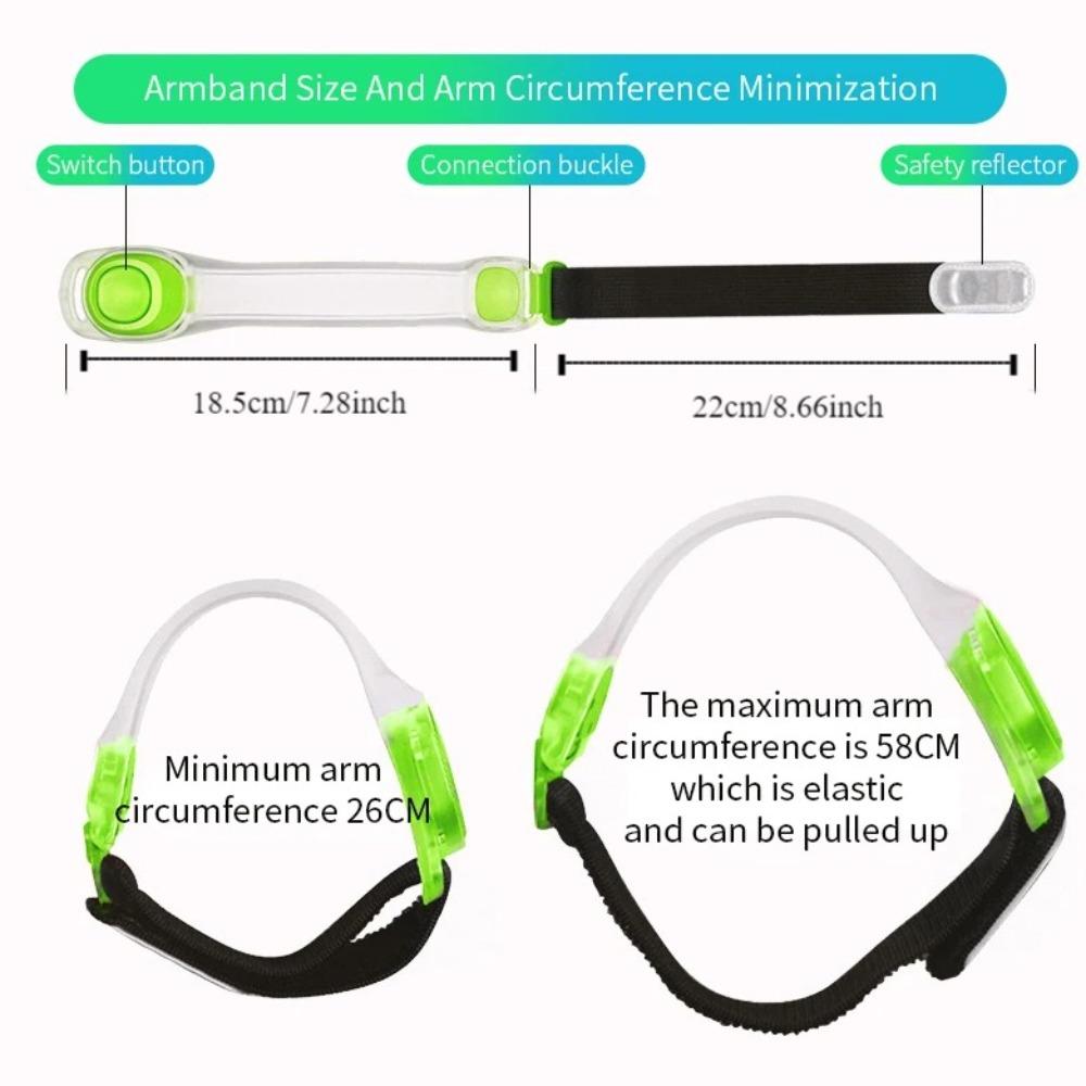 Wearable LED Light Up Armband Glow The Dark Running Arm Belt  Running Walking Cycling