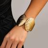 Europe American Style Shell Open Bangle Minority Design Exaggerated Bracelet Cuff Bangles  Gift