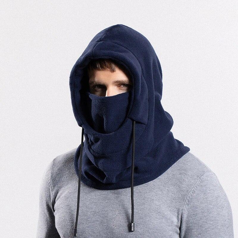 Флисовая Балаклава, зимняя лыжная ветрозащитная кепка, уличная велосипедная кепка, мужская шапка с капюшоном, женская плюшевая теплая шапка