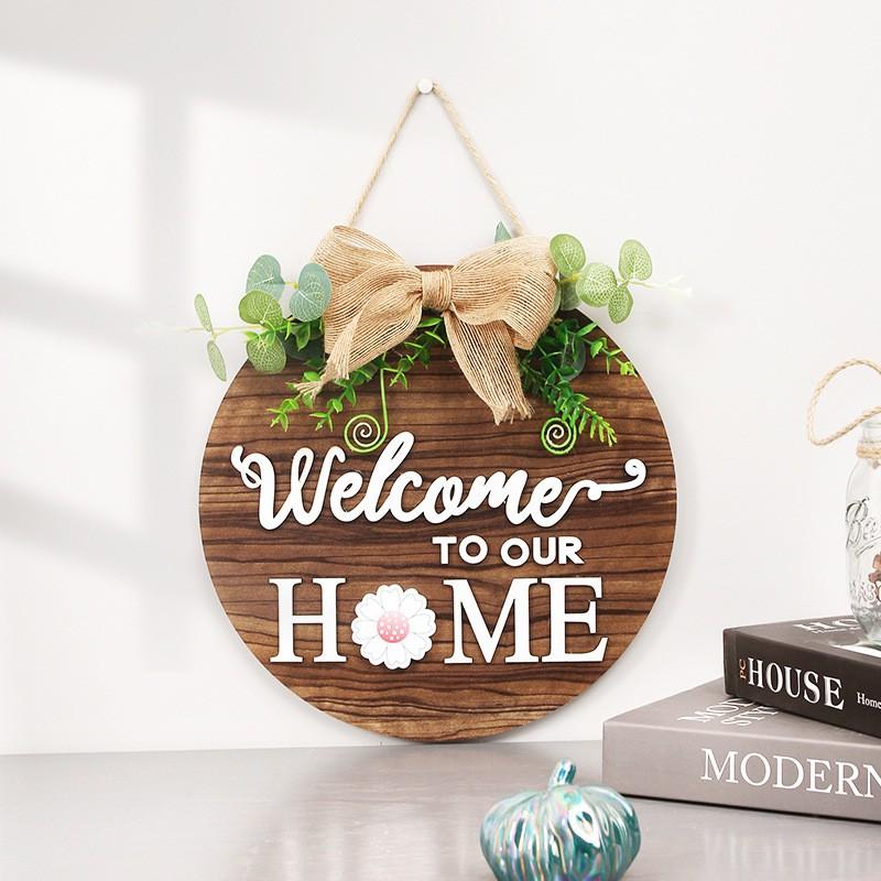 Wooden Door Hanging Sign With Magnetic Letters DIY Home Decor Christmas Farmhouse Rustic Wall Art