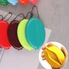 Solid Color PVC Fashion Portable Bag Pendant Small Oval Coin Purse Mini Earrings Rings Storage Box With Chain