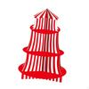 Carnival Cupcake Stand Cake Display Tray Red White Striped for Parties and Cafes