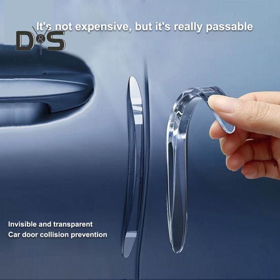 2/4 шт. Автомобильная полоса для предотвращения столкновений, прозрачная черная самоклеящаяся гибкая многоразовая универсальная внедорожник для грузовика, авто кузов, дверь, боковое зеркало заднего вида, защита для бампера