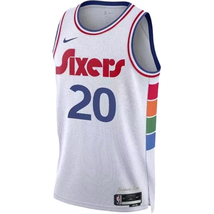 Nike X Коллаборация НБА Филадельфия Севенти Сиксерс SS25 McKean City Edition Модная Удобная Мягкая Приятная к коже Баскетбольная майка Мужская майка FQ4389-100