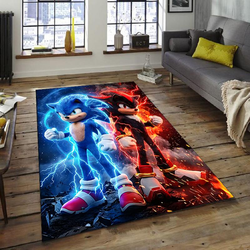 1pc S-Sonic (6) Design Area Rug - Non-Slip, Soft & Cozy Floor Mat for Living Room, Bedroom, Office - Indoor/Outdoor Decorative Carpet