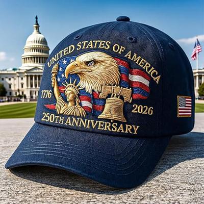 Кепка к 250-летию США, уличная регулируемая повседневная бейсболка, ретро-трибьют, патриотичная кепка тракера с принтом орла для мужчин и женщин