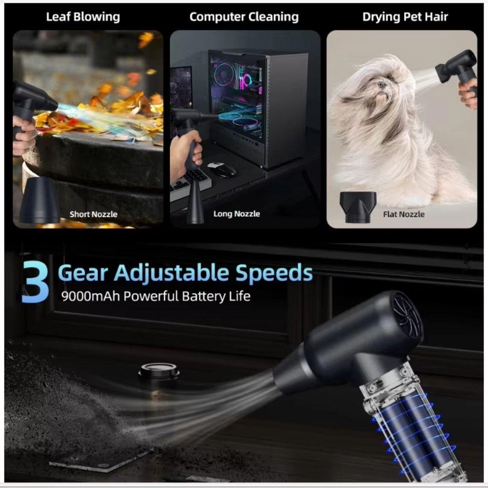 180000 об/мин беспроводной электрический вентилятор высокоскоростной мощный пылеуловитель мини турбореактивный вентилятор для сушки волос