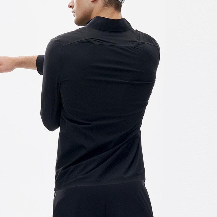 Fila Logo Lightweight Cool Feel Zip Jacket Men Jackets Black A11M221503FBK