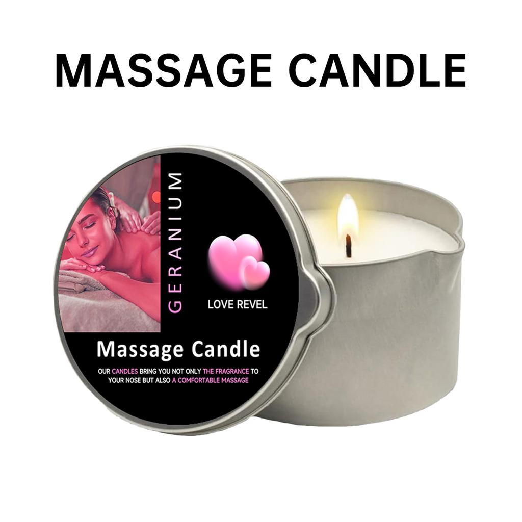 Massage Oil Candle Lavender 2oz Aromatherapy Candles with Soy Wax Moisturizing - Christmas Home Decoration Candle Holders Gift