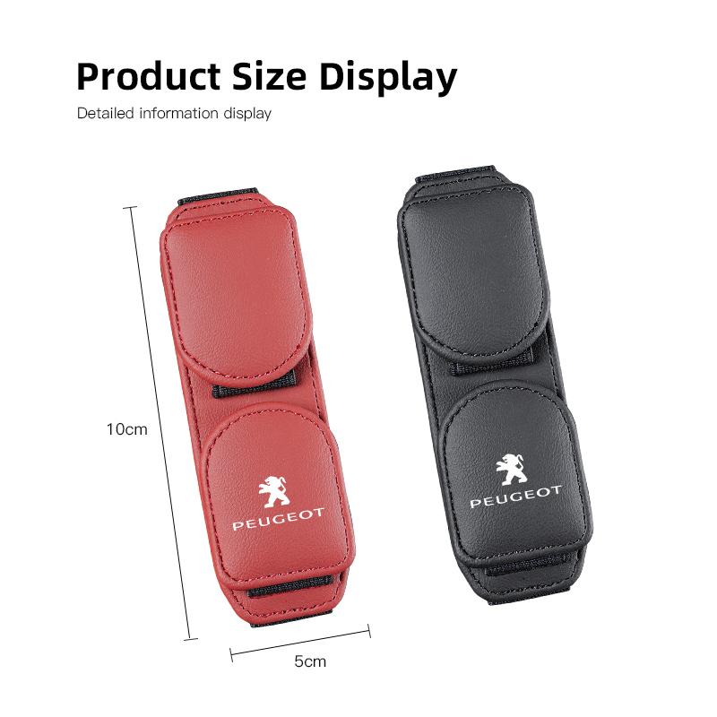 Car Sun Visor Sunglasses Clip Double-layer Ticket Card Clip For Peugeot 3008 308 2008 508 607 106 406 407 307 301 408 5008 4008