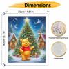 Disney Christmas tree winter bear oil painting hand painting coloring painting handmade diy home decoration gift