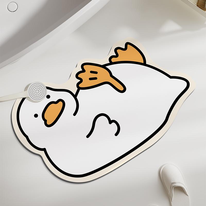 Diatom mud absorbent mat quick drying bathroom floor mat toilet toilet door non-slip mat