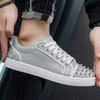 Fashion 2025 New Spring Men's Casual Riveted Designed Board Flat Shoes Fashion Trend Comfortable Lightweight Non slip Lace-up Sneakers