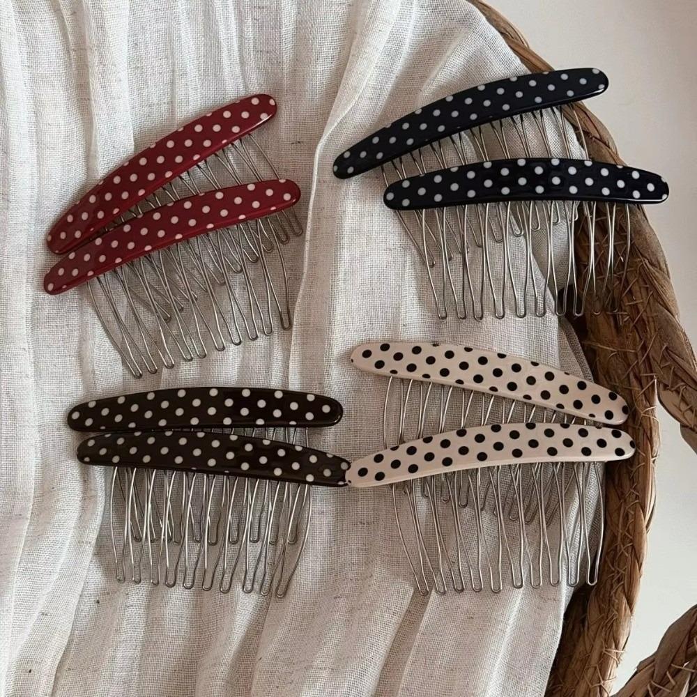 Non-Slip Hair Combs Polka Dot Bangs Hair Clip New Hairpin for Princess Hair Accessories