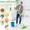 2 colors optional. 4 high-quality reusable mop pads: washable, durable, for dry & wet use, highly absorbent.