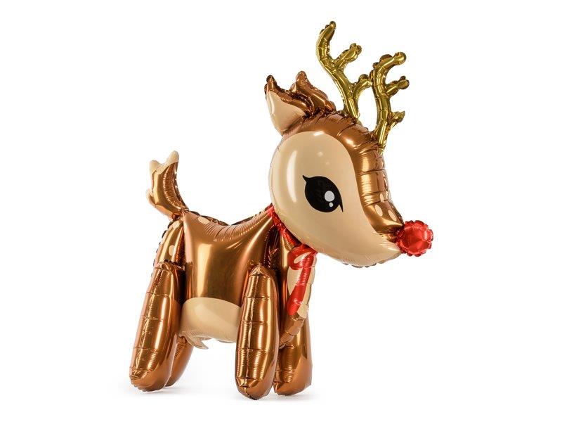 Reindeer foil balloon, 50x62cm, mix
