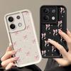 Bowknot Print TPU Soft Solid Color Case For Xiaomi 14T 13T Poco F6 Pro X6 X5 Redmi 13C Note 13 12 Pro 11 Shockproof Lens Protection Matte Phone Cover