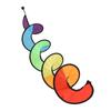 Wind Spinner Foldable Colorful Spiral Rainbow Wind Sculpture Spinner Hanging Curly Spinner Yard Garden Decoration