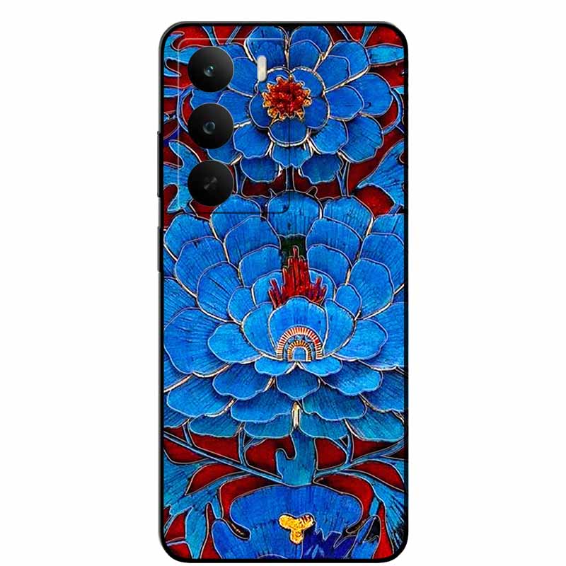 3D Чехлы с тиснением цветов Для Realme C71 4G Рельефное тиснение Мягкий силиконовый чехол Для RealmeC71 6.67" Рельефное тиснение Fundas RealmeC71 4G