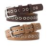Fashion Belts for Woman Big Metal Hole Novelty Waistbands Metal Style Belts Teenagers Jeans Trousers Accessories