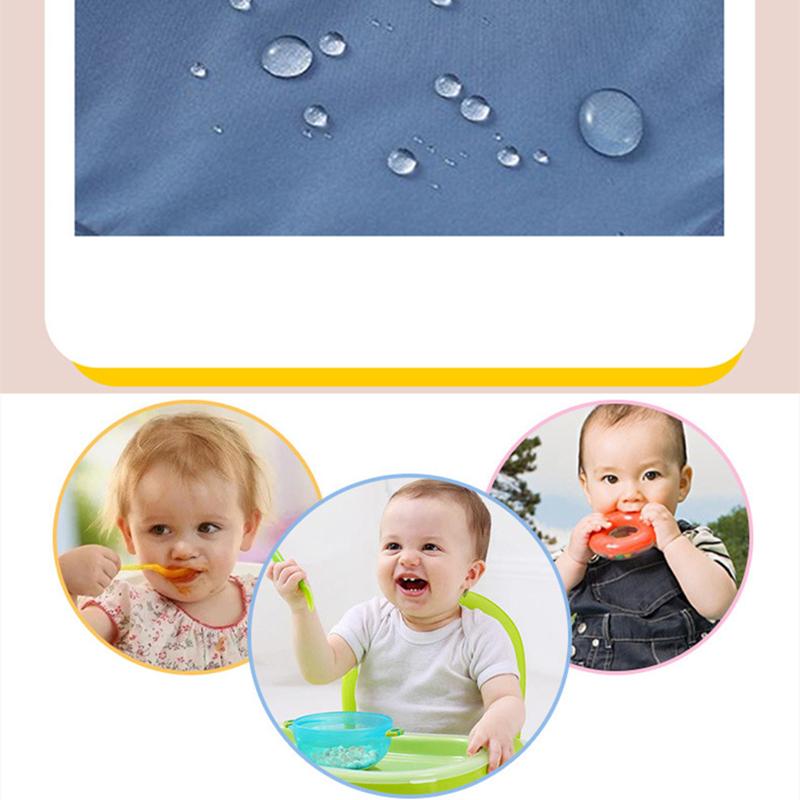 Baby Smock Bibs Waterproof Long Sleeve Eating Feeding Art Apron Newborn Toddler Burp Cloths Fit 0-3 Years