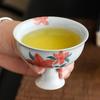 Фарфоровая расписная чашка «Инчунь» Антикварный фарфор Серая глазурь Чайная чашка на высокой ножке с широким горлышком Чашка для кунг-фу Одиночная чаша