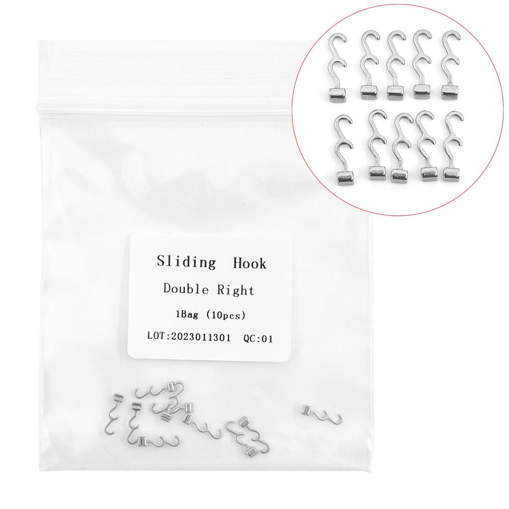 Стоматологические раздвижные обжимные крючки правый/левый стоматологический ортодонтический крючок стоматологический изогнутый обжимной крючок длина 8 мм