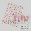 Nail Art Stickers Spring And Summer Gilt Gold-plated Monet Garden Small Dried Flowers Small Floral Back Glue Nail Stickers