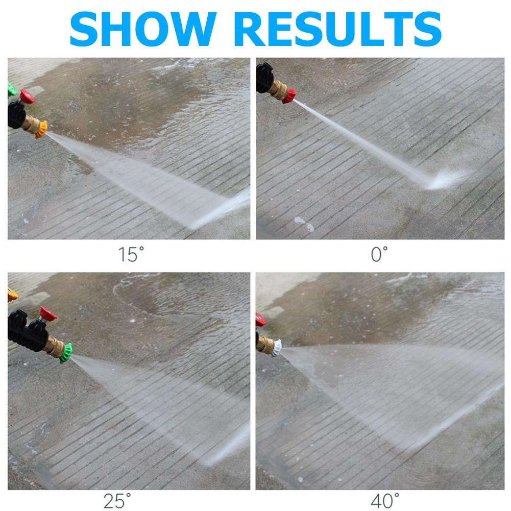 5pcs 250 BAR Washer Snow Foam Lance Spray Nozzle Tip 5 Colors High Pressure