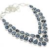 Snowflake Obsidian Gemstone Handmade 925 Silver Jewelry Necklace 18" JCN398-27