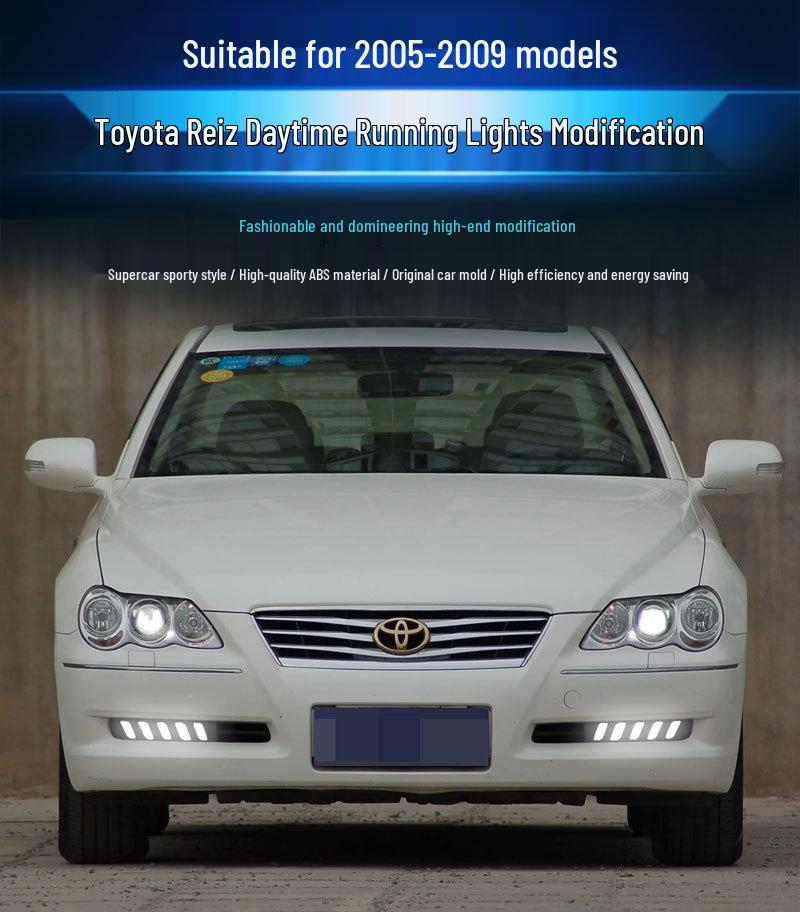 Toyota Reiz (2005-2009) Светодиодные дневные ходовые огни - Модификация переднего бампера